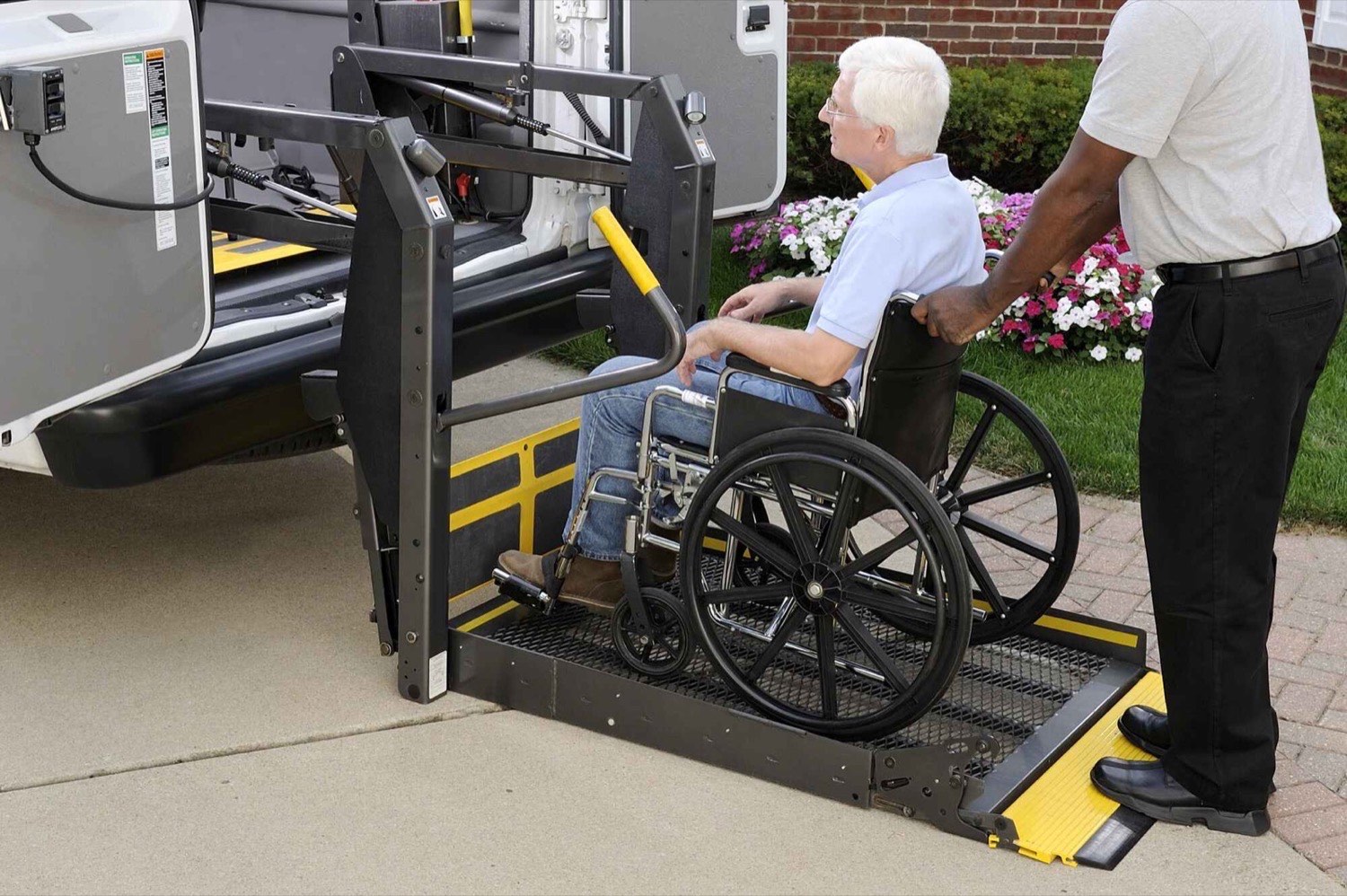 A participant being supported to travel to an appointment