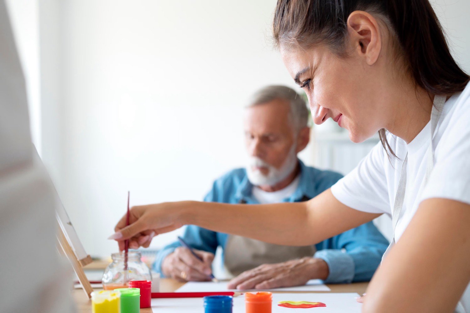A participant building everyday independence skills with a support worker